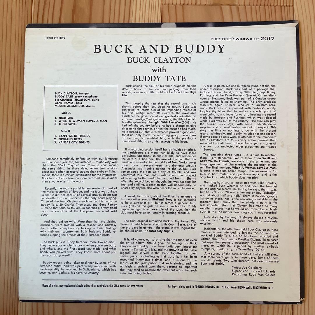 洋楽 BUCK & BUDDY Buck Clayton Buddy Tate