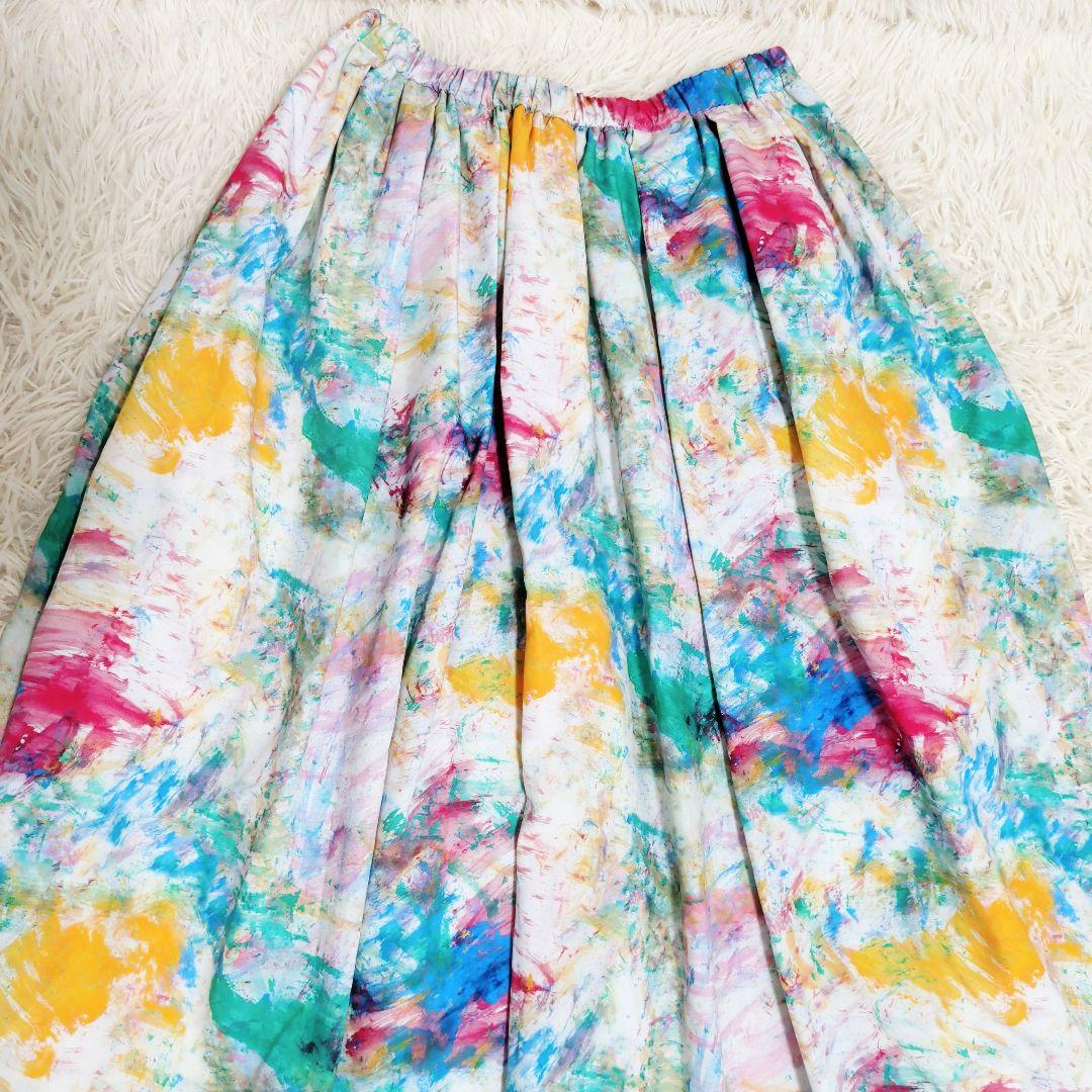 【美品】 ヘラルボニー 無題(春) フレア　スカート　Мサイズ