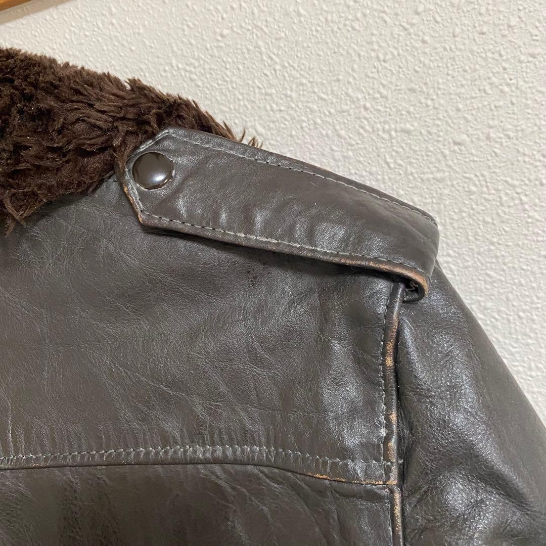 Schott フライトジャケット レザー ボア襟 サイズ40