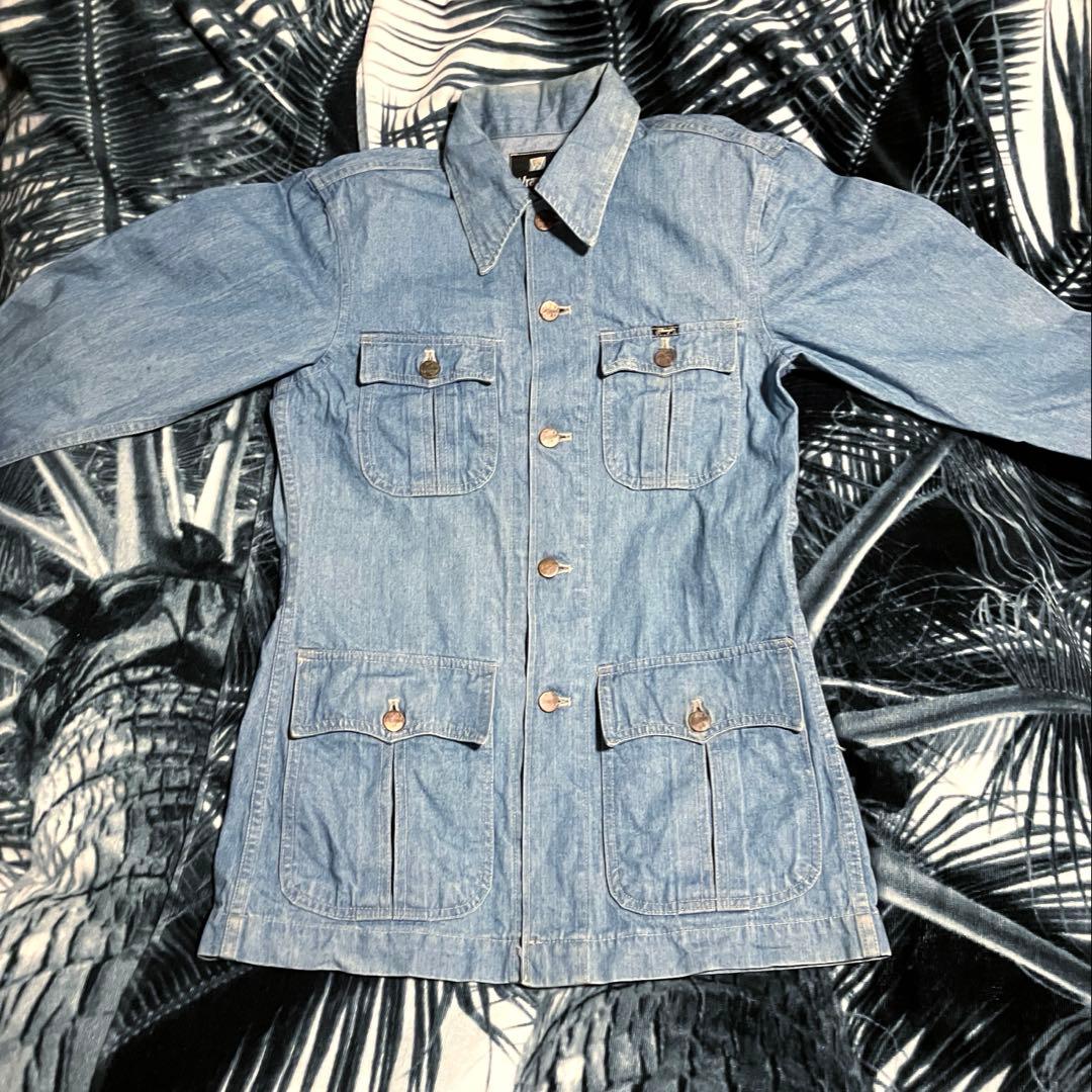70s ビンテージ Wrangler デニム サファリ ジャケット カバーオール