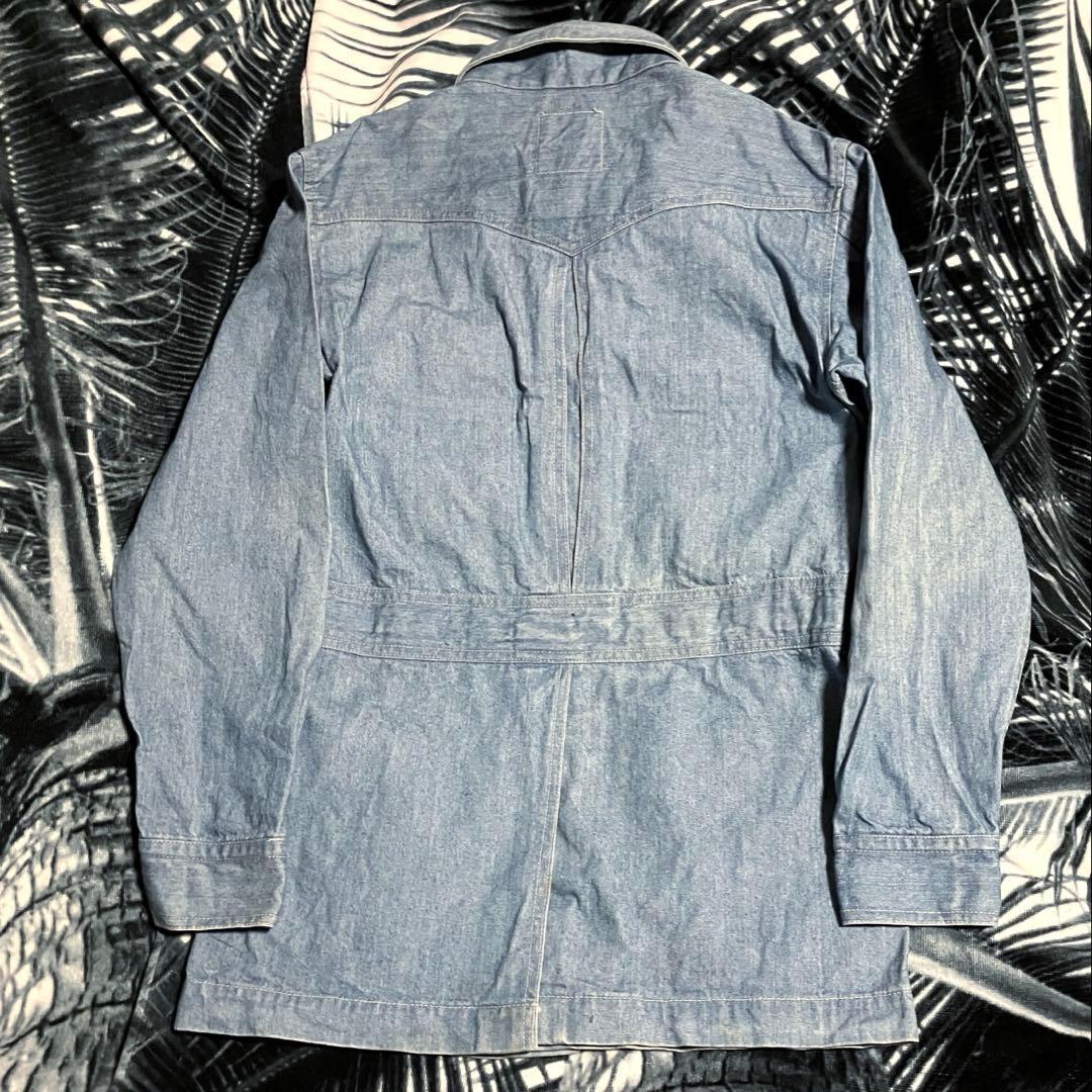 70s ビンテージ Wrangler デニム サファリ ジャケット カバーオール