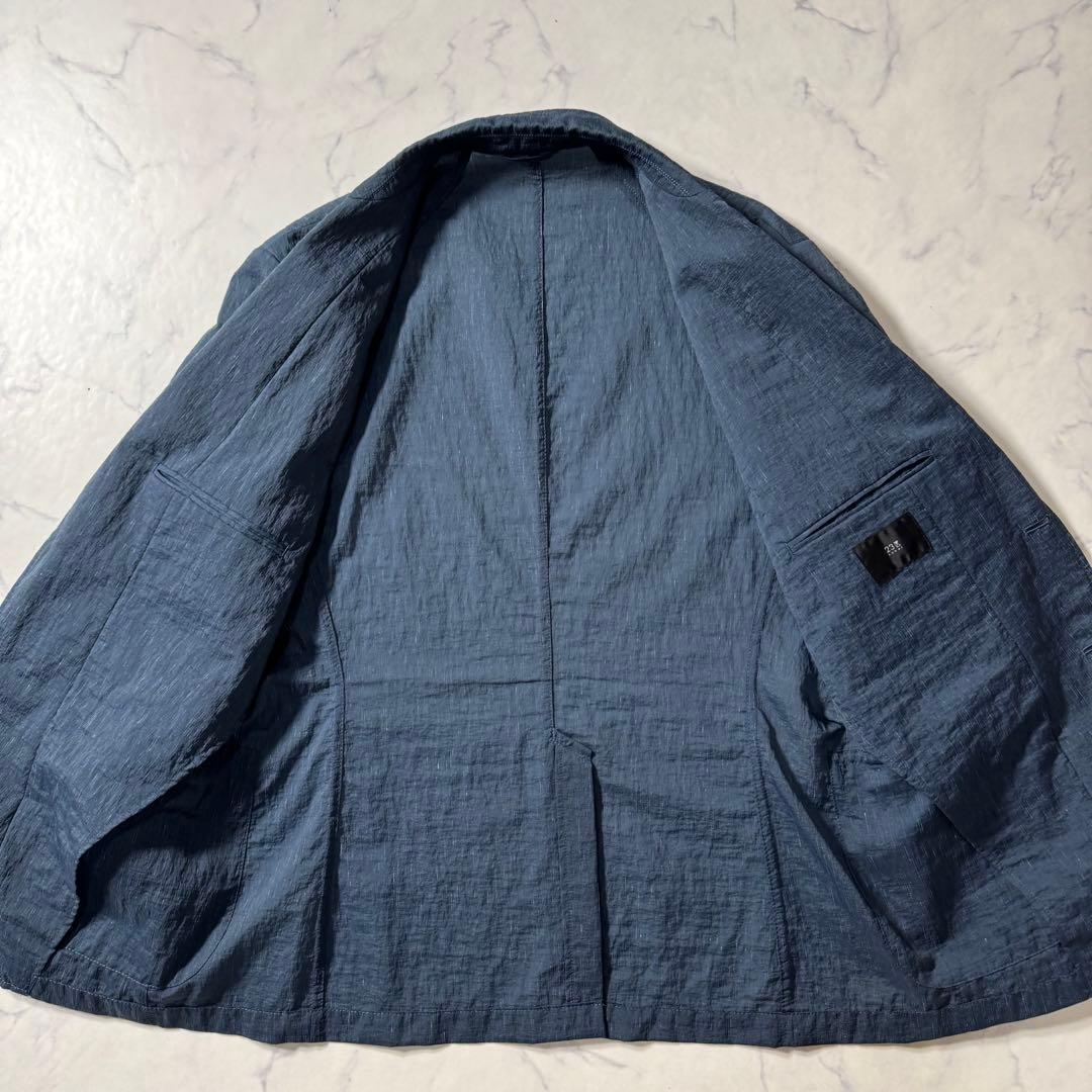 【美品】23区 HOMME　テーラードジャケット　アンコン　リネン混　2b　XL