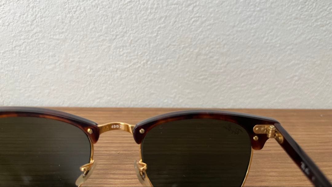 Ray-Ban Clubmaster サングラス ブラウン/ゴールド