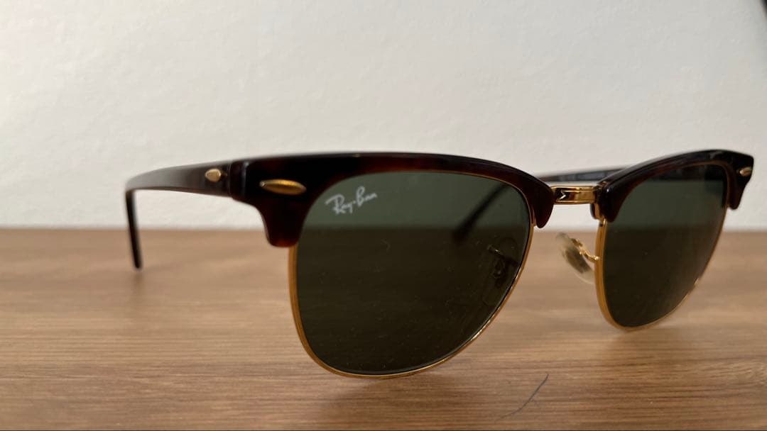 Ray-Ban Clubmaster サングラス ブラウン/ゴールド