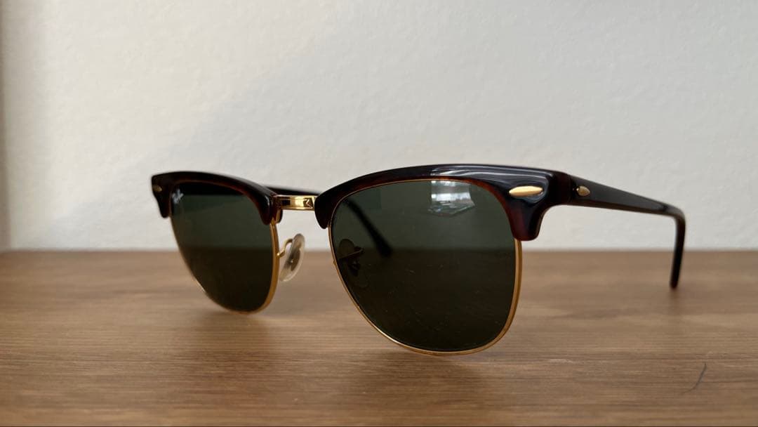 Ray-Ban Clubmaster サングラス ブラウン/ゴールド