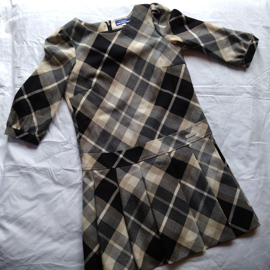 BURBERRY BLUE LABEL チェック柄ワンピース 冬物 38