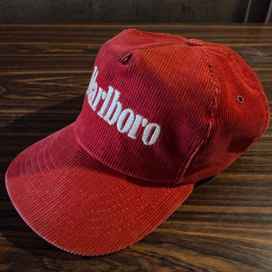 古着 80s〜 USA製 Marlboro キャップ コーデュロイ