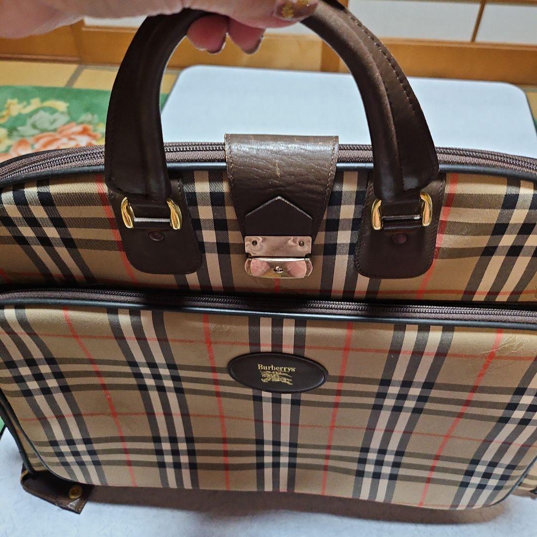 Burberrysバーバリーノバチェックガーメントバッグヴィンテージ品