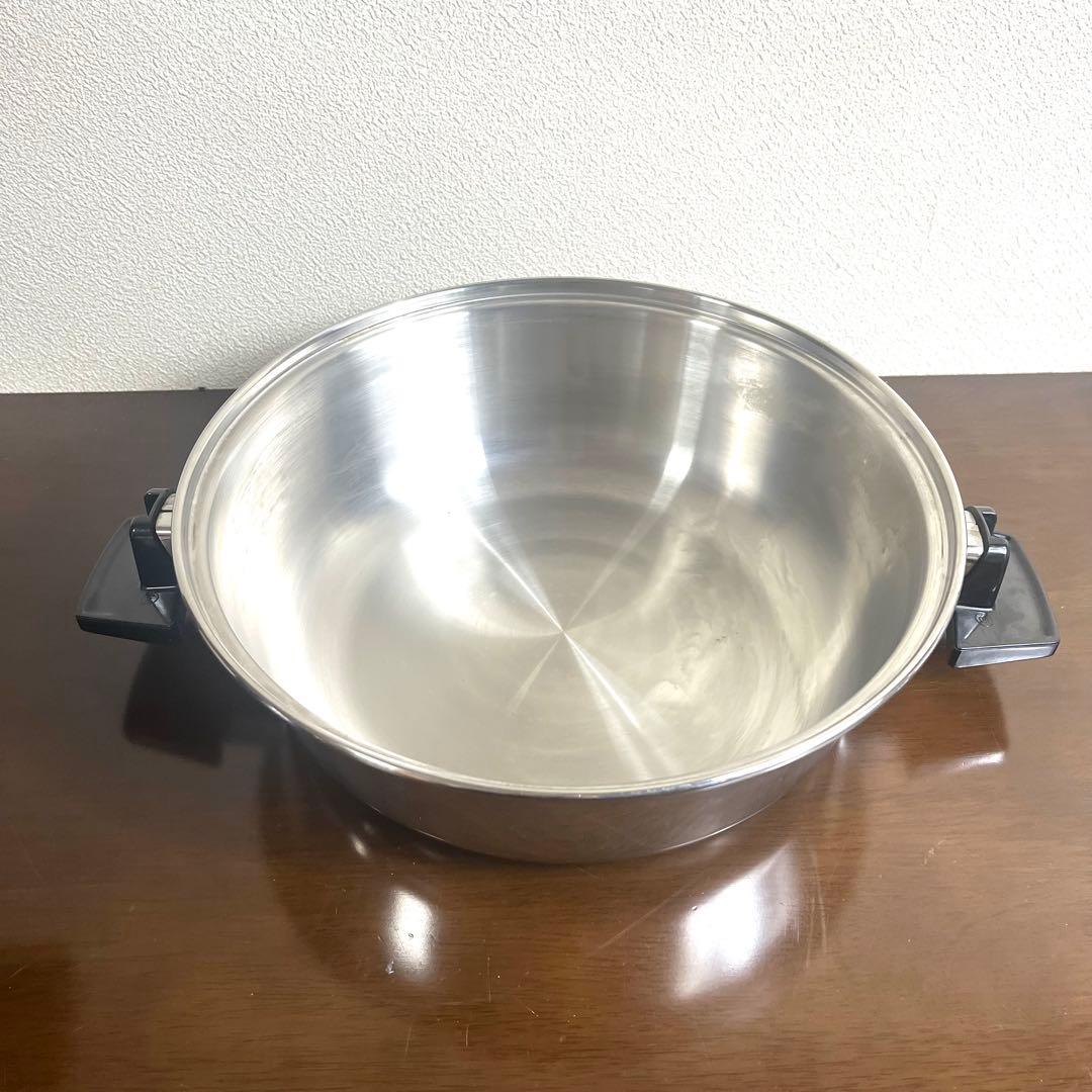 ロイヤルクイーン 28cm IH対応 5層鍋 蒸し器付