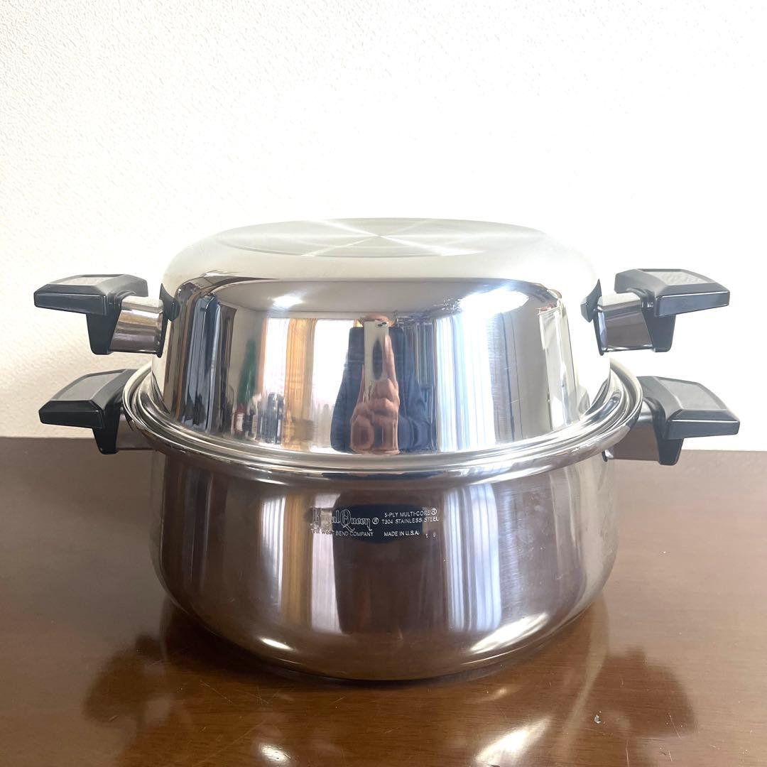 ロイヤルクイーン 28cm IH対応 5層鍋 蒸し器付
