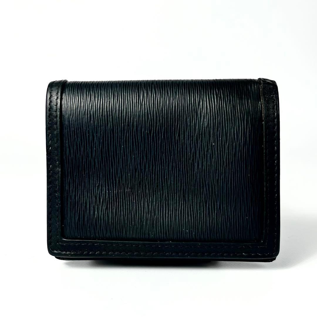 希少✨プラダ 二つ折り財布 リボン ヴィッテロムーブ レザー ロゴ金具 黒
