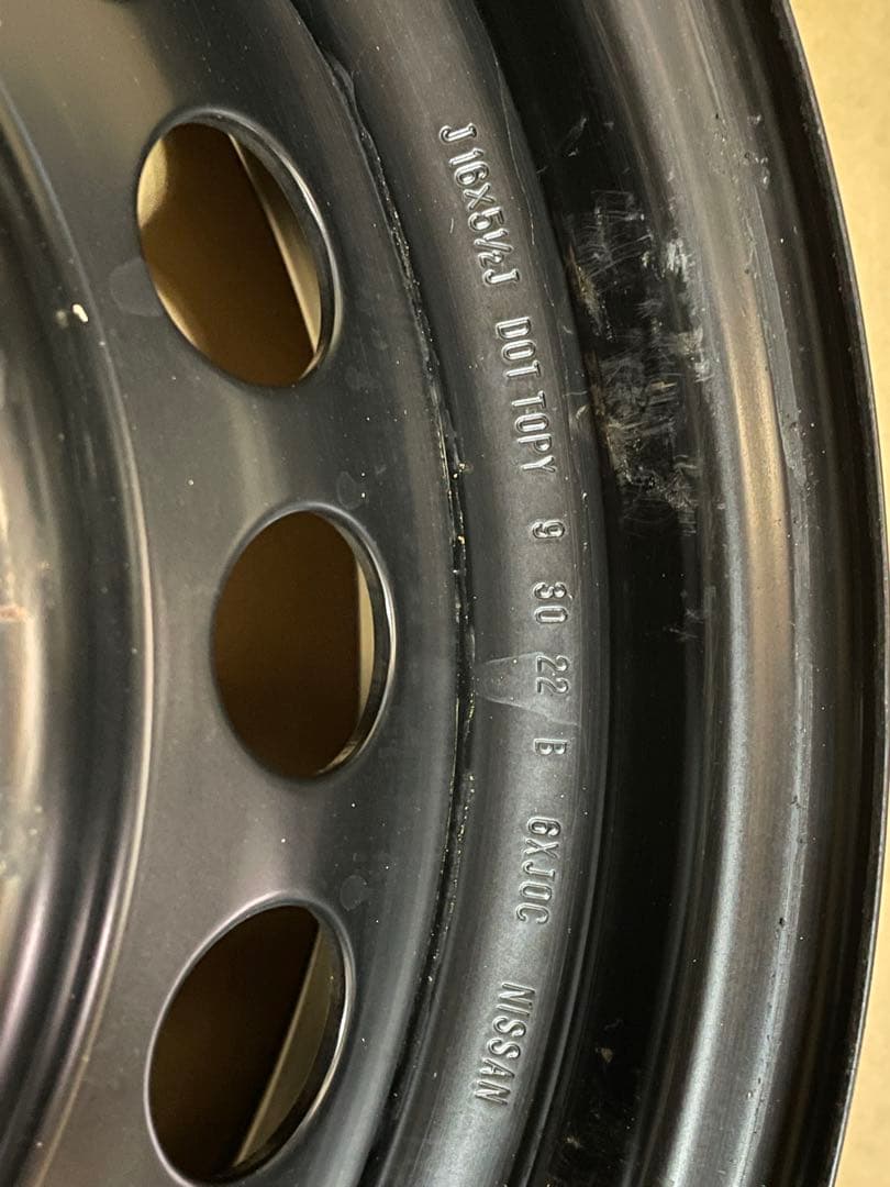 273セール送料込み　②日産　E13ノート後期　純正鉄ホイール　①と同時購入必須