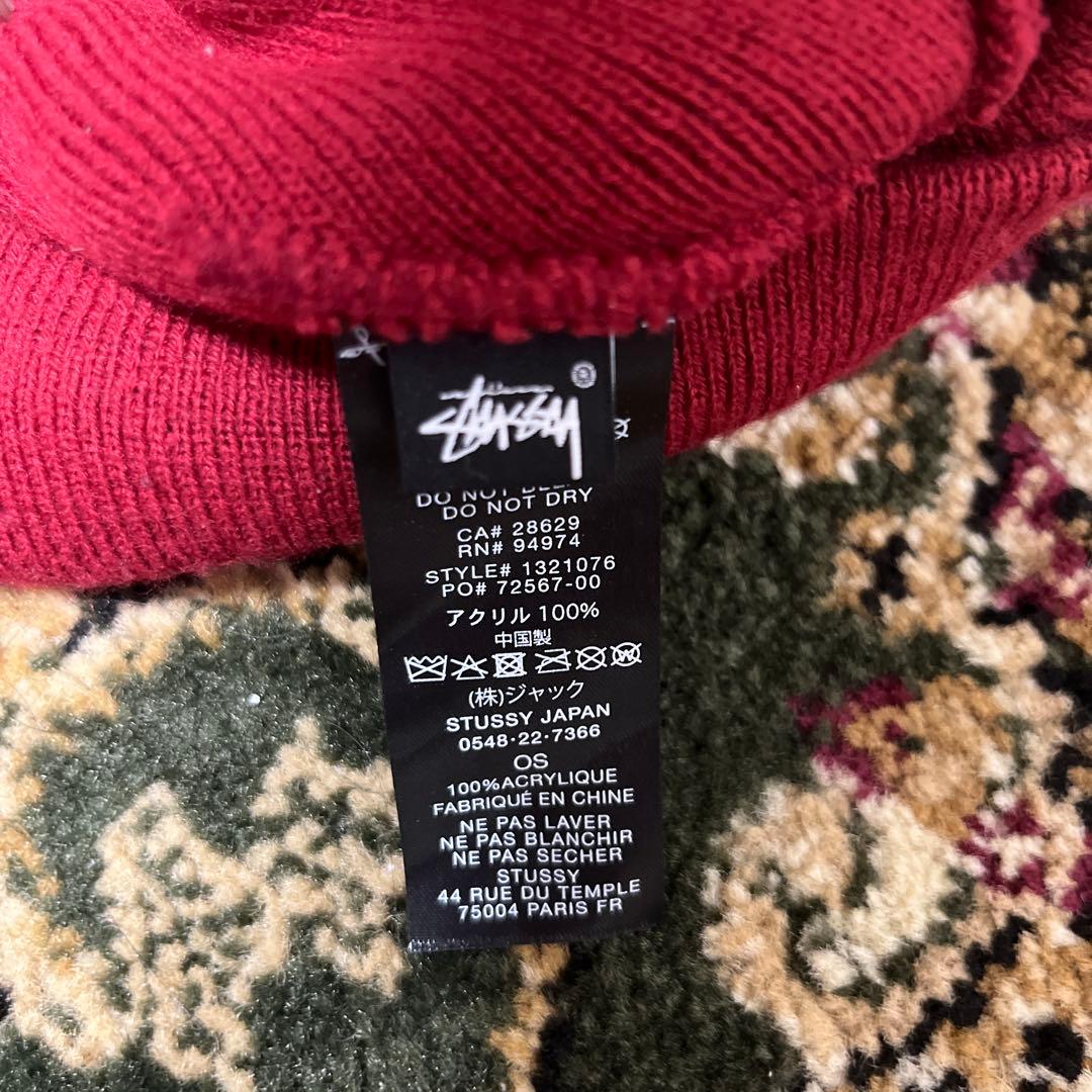 stussy beanie 赤