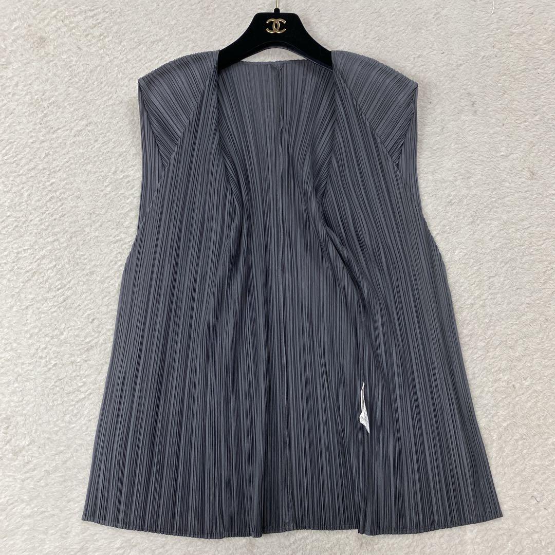 美品 ISSEY MIYAKE プリーツプリーズ カーディガン グレー3