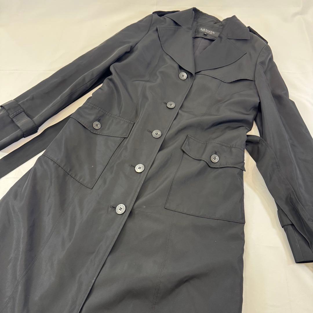 LANVIN COLLECTION トレンチコート 黒 38 M
