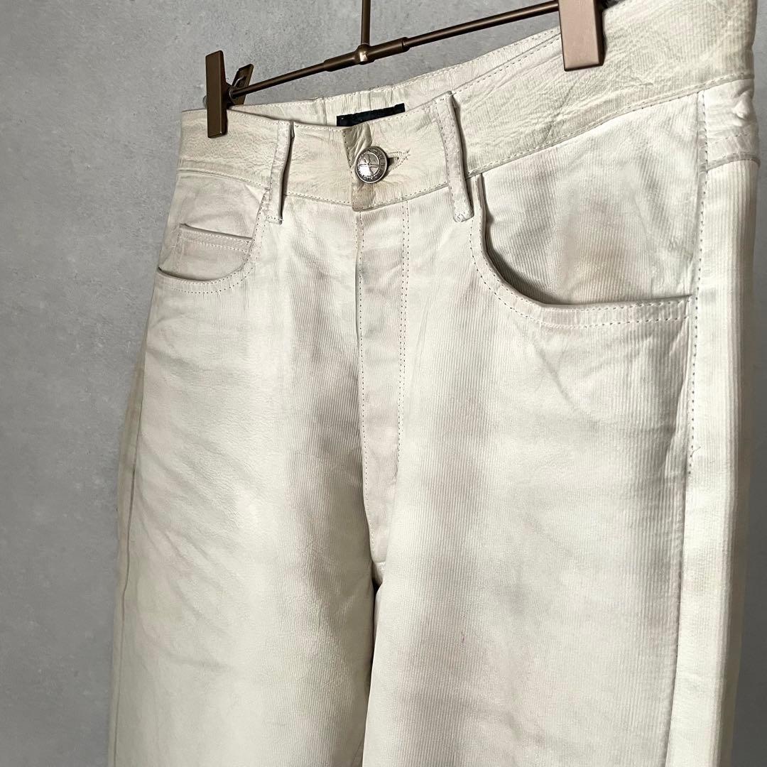 旬のレザー A.P.C. LEATHER PANTS ホワイト フランス製 32