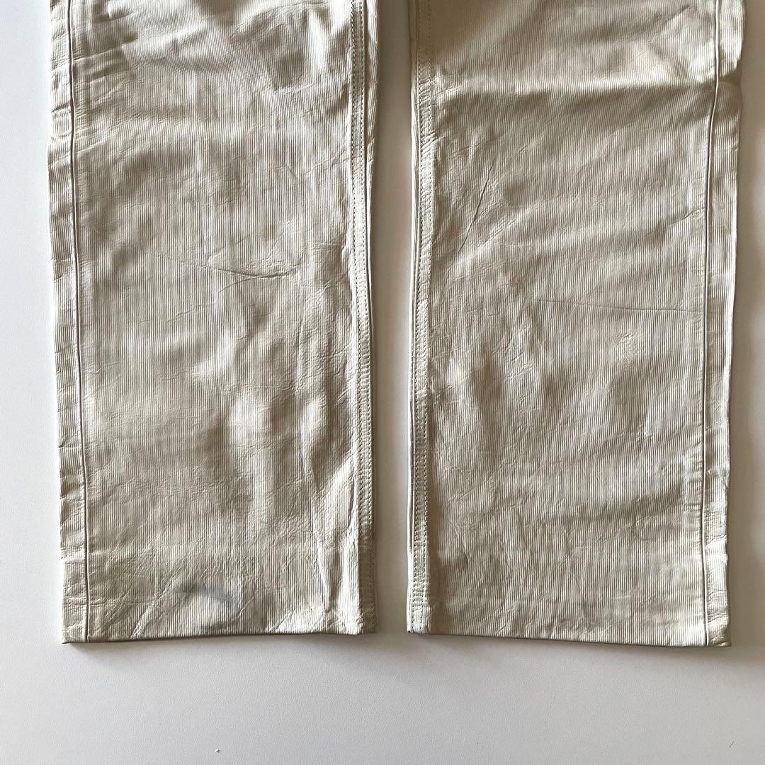 旬のレザー A.P.C. LEATHER PANTS ホワイト フランス製 32
