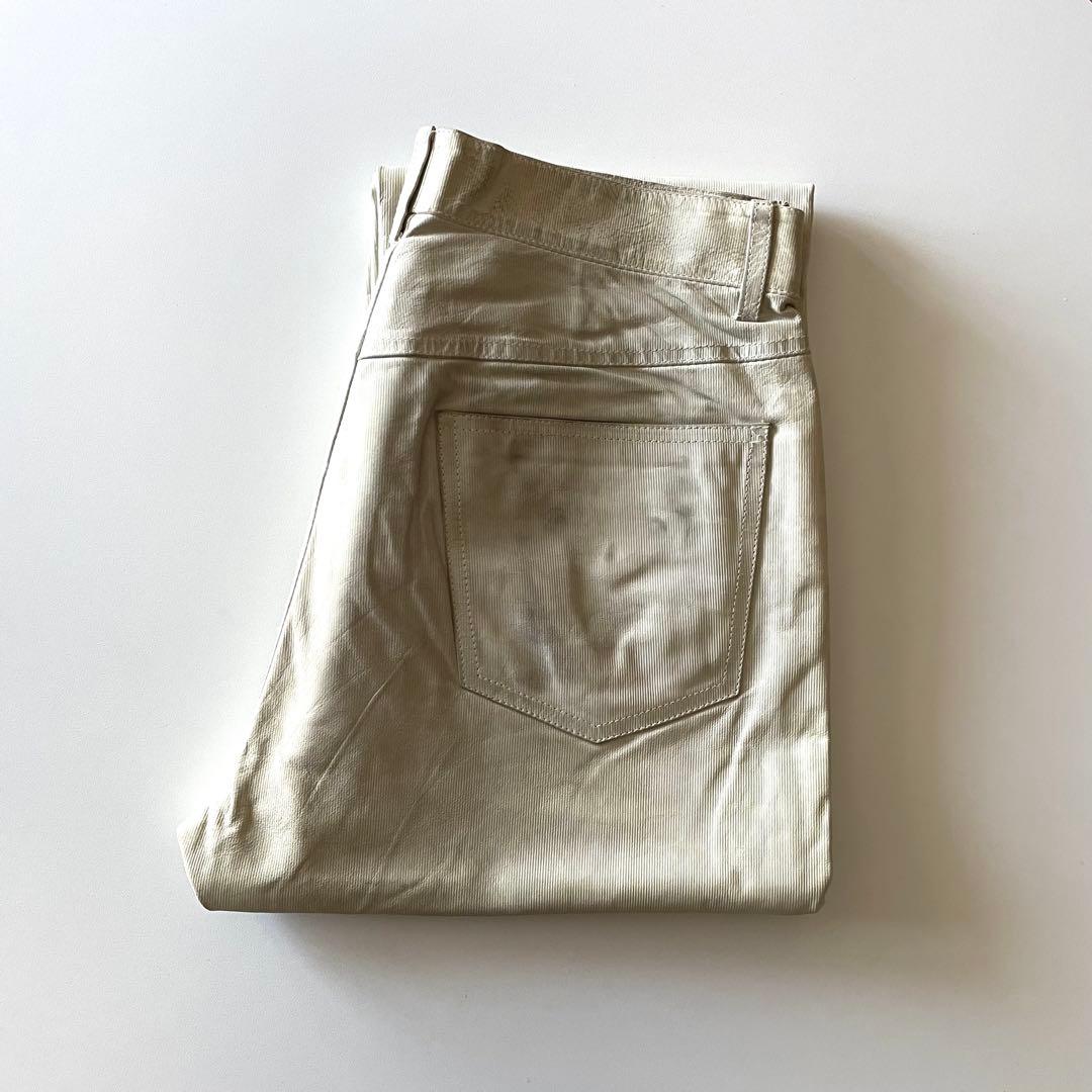 旬のレザー A.P.C. LEATHER PANTS ホワイト フランス製 32