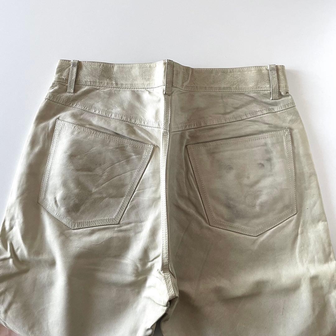旬のレザー A.P.C. LEATHER PANTS ホワイト フランス製 32