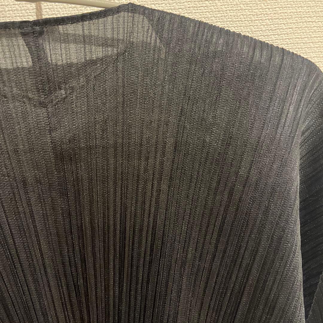 PLEATS PLEASE ブラックカーディガン