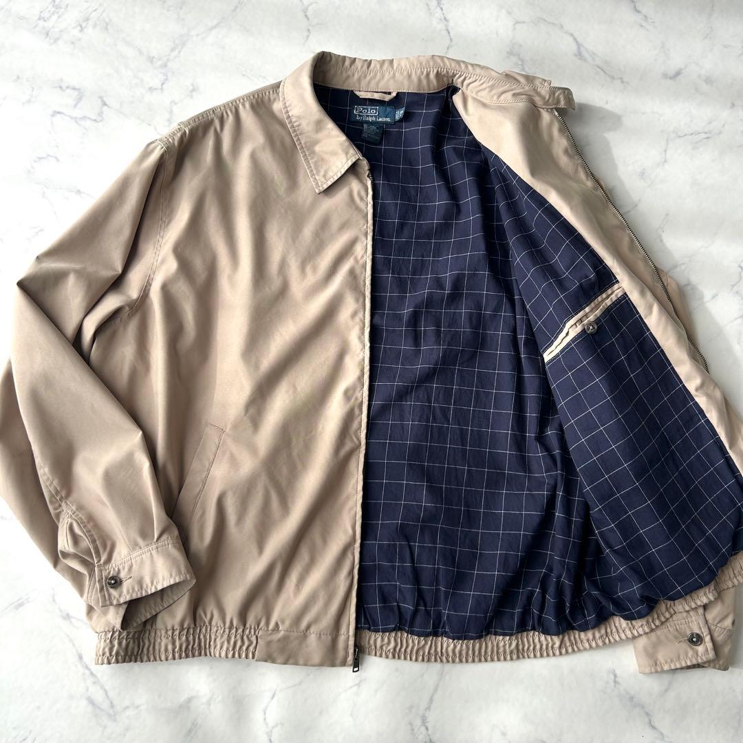 希少サイズ✨　90s ポロバイラルフローレン　スイングトップ　ブルゾン　ベージュ