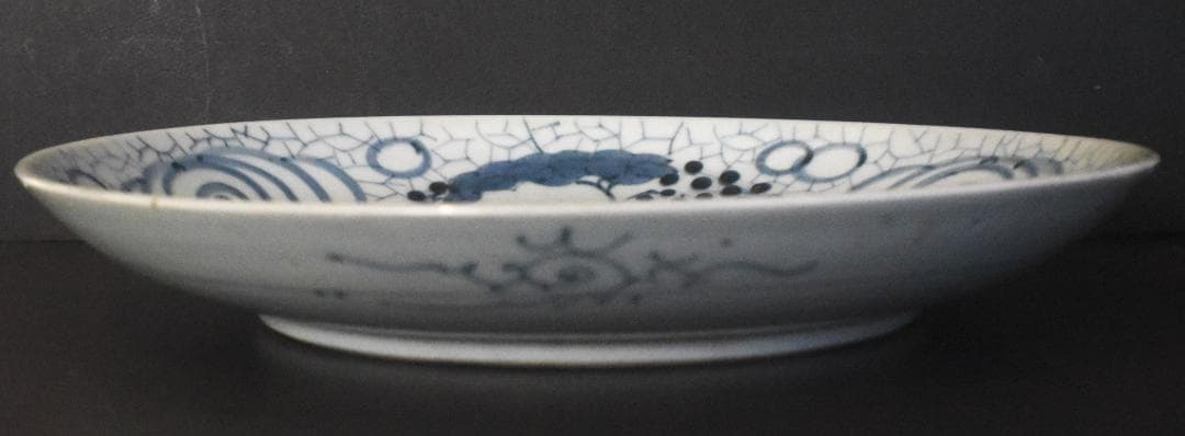 古伊万里染付大皿●35ｃｍ●江戸中期●26-01-01-02