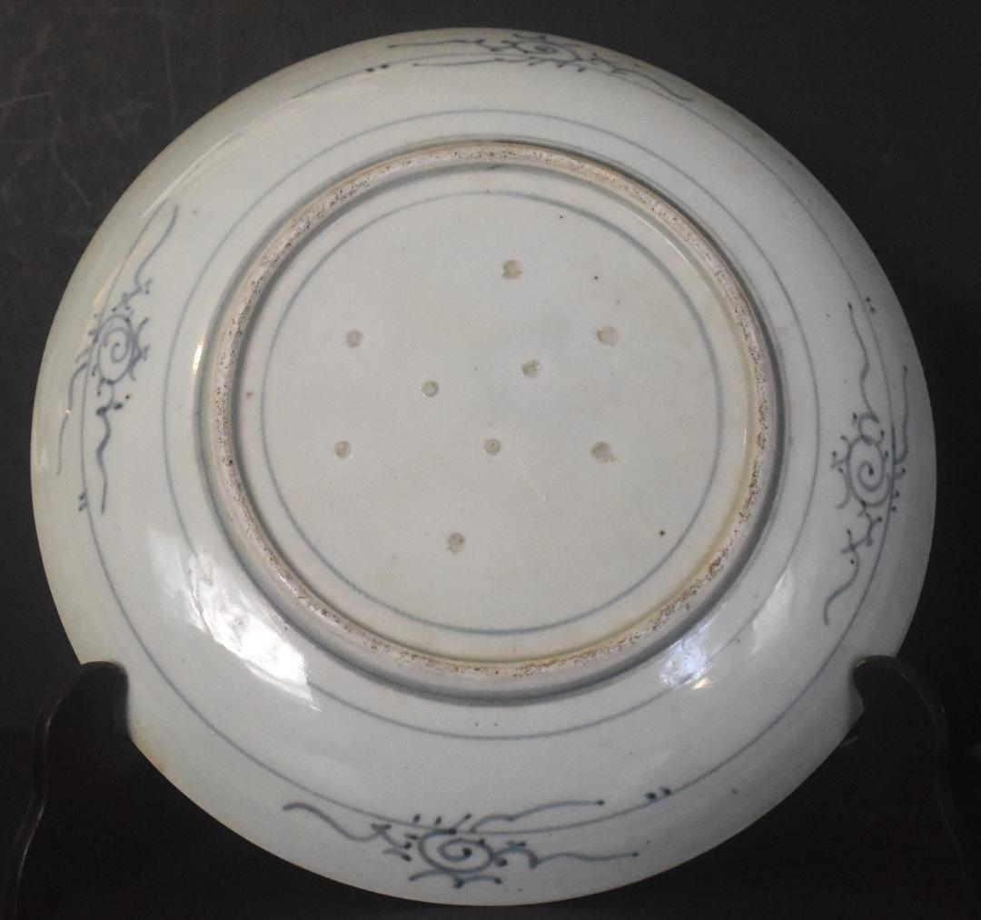 古伊万里染付大皿●35ｃｍ●江戸中期●26-01-01-02