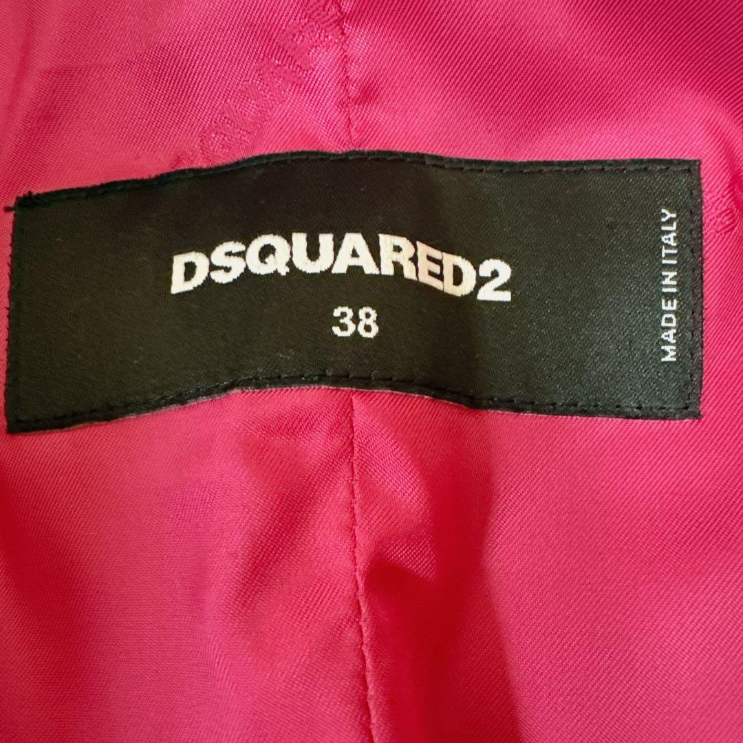 海外セレブ・芸能人愛用 DSQUARED2 ブラックジャケット セーフティピン