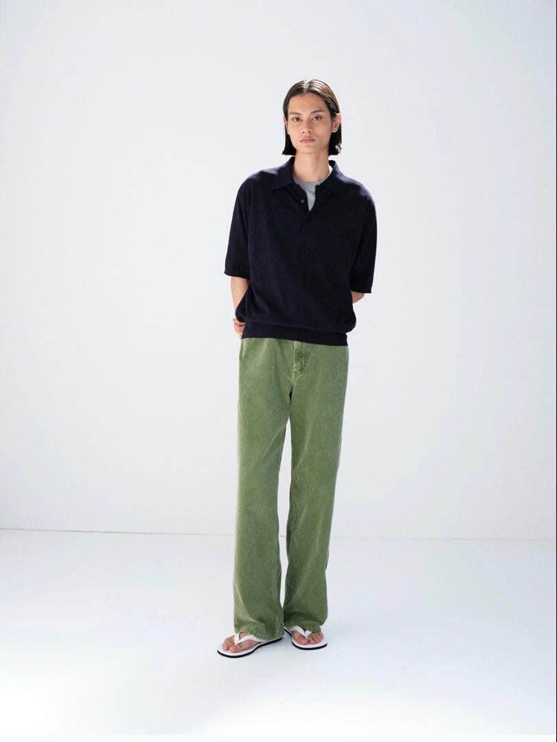 パンツ GARMENT DYED FINX CORDUROY 5P WIDE PANTS