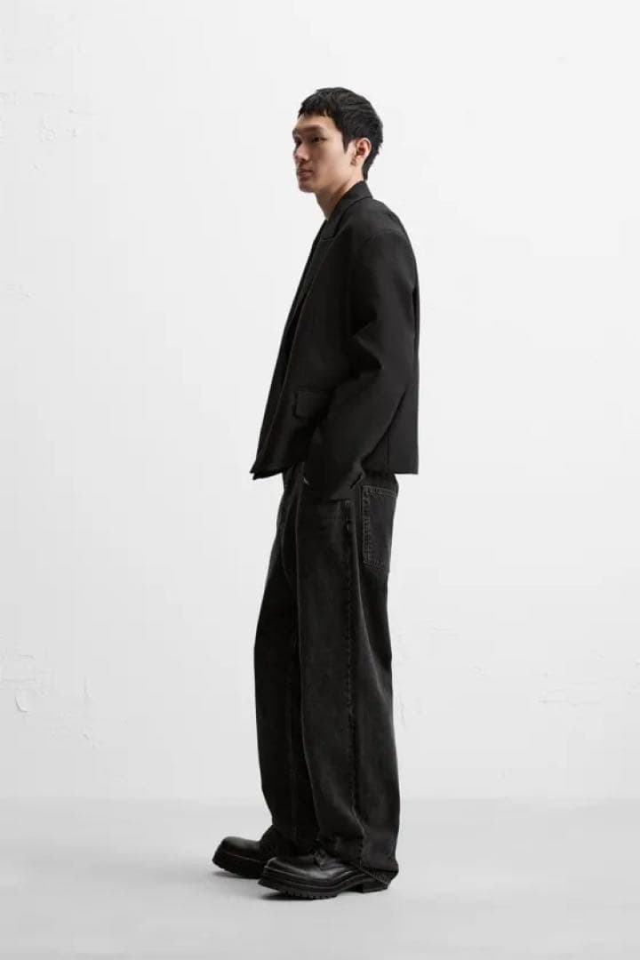 ZARA オーバサイズ クロップド ブレザー