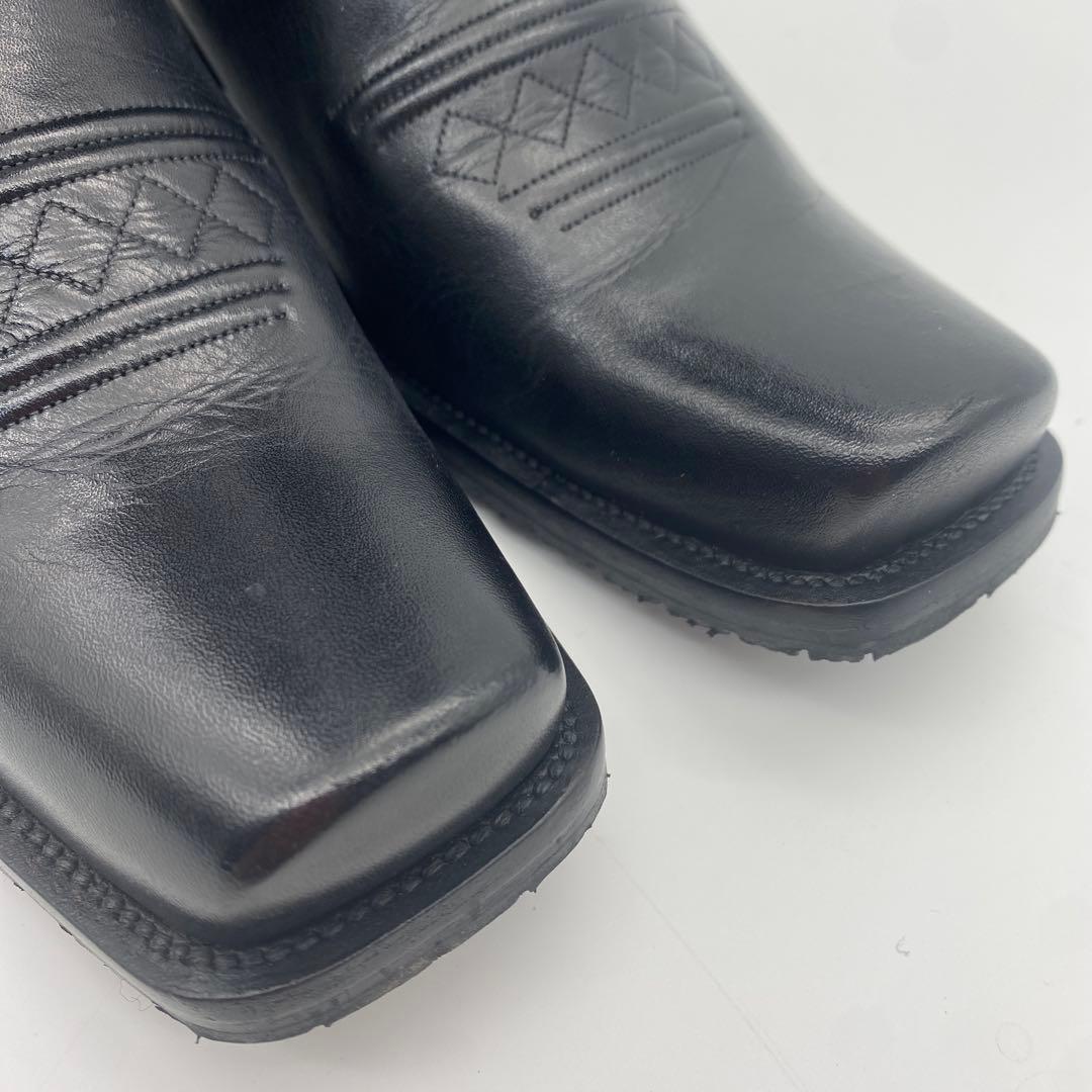 90s vintage スタッズハーネスブーツ 黒24cm 37.5 y2k