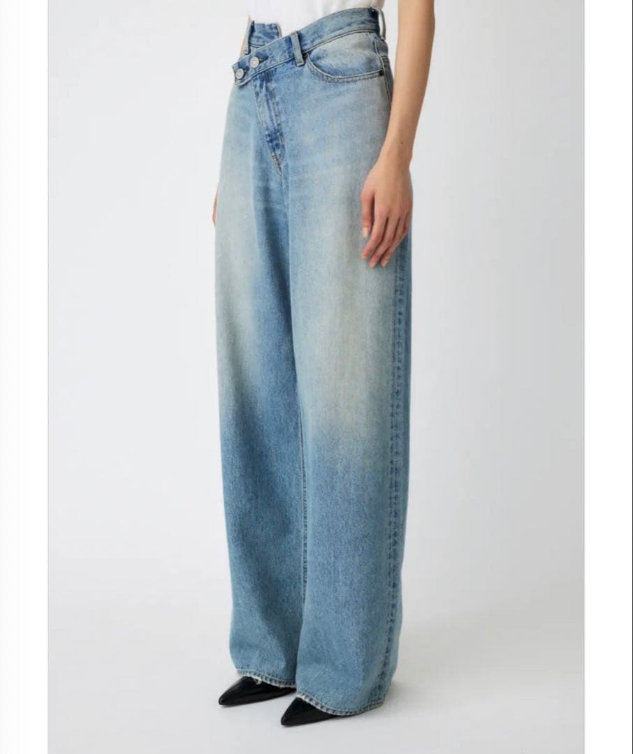 新品 MOUSSY CROSS WAIST WIDE ストレート 1
