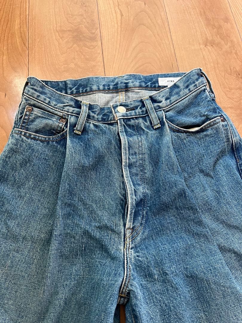 HYKE DENIM WIDE LEG デニムパンツ