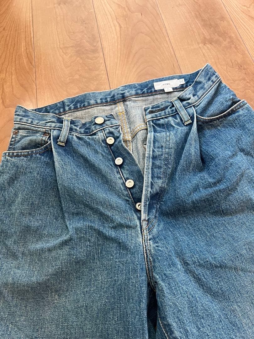 HYKE DENIM WIDE LEG デニムパンツ