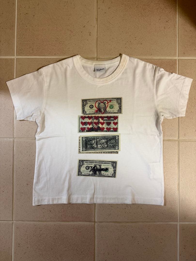 トップス vaquera scattered dollars t-shirt 25ss