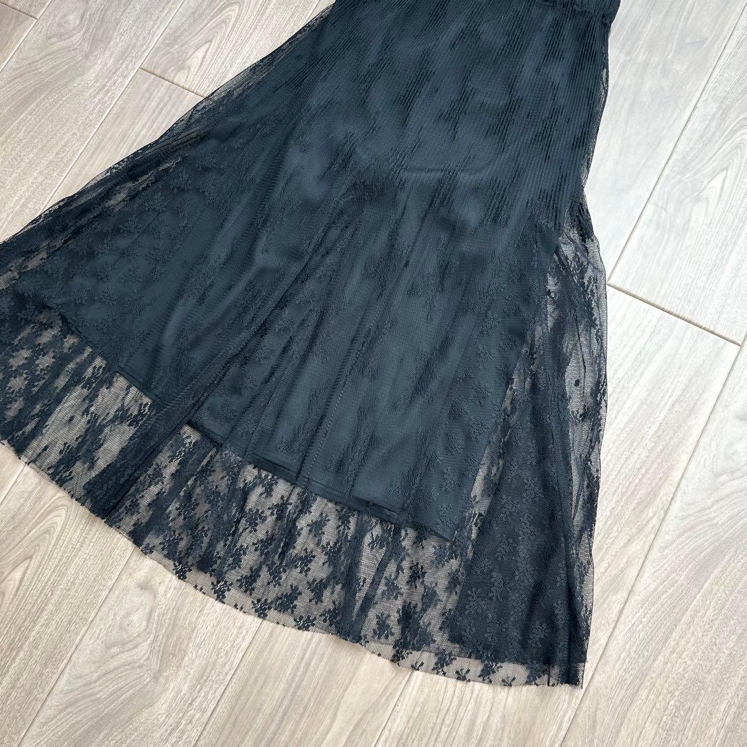 IENA トリミングレーススカート 36 黒 ブラック　イエナ　現行品