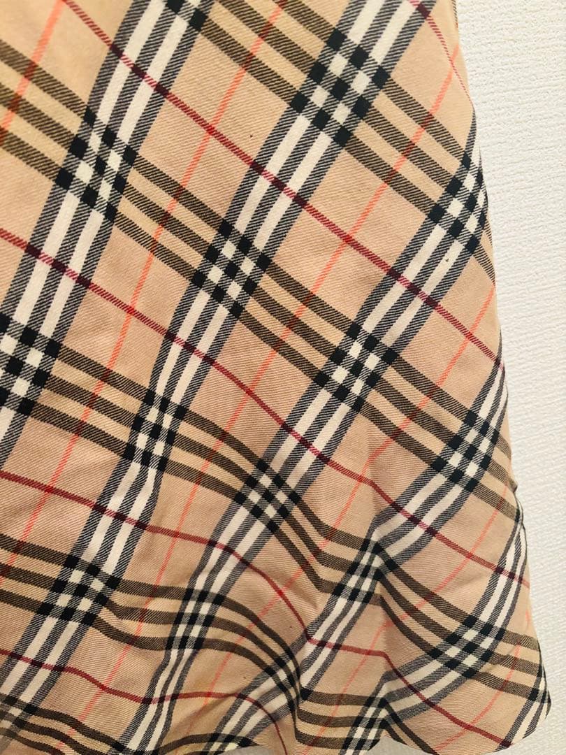 公*o様 BURBERRY 38size ウール　総柄ワンピース　穴あき　ほつれ