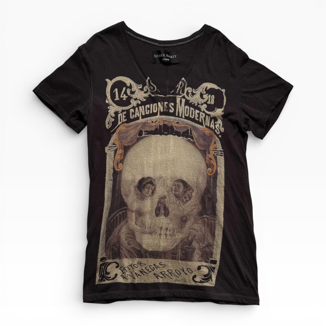 1792◆①SHARE SPIRIT シェアスピリット Tシャツ スカル M