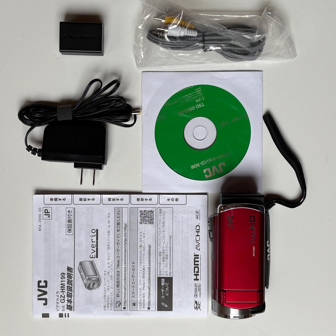 ☆JVC Everio（エブリオ）☆ GZ-HM199 レッド 本体