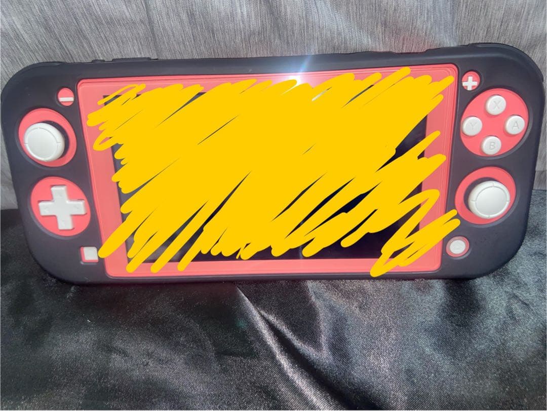 Switch Lite 保護フィルム(強化ガラス)グリップカバー付 ピンク