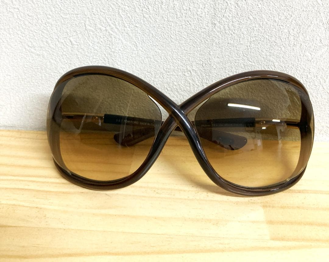 【美品】TOM FORD レディースサングラス　ブラウン　TF9 WHITNEY