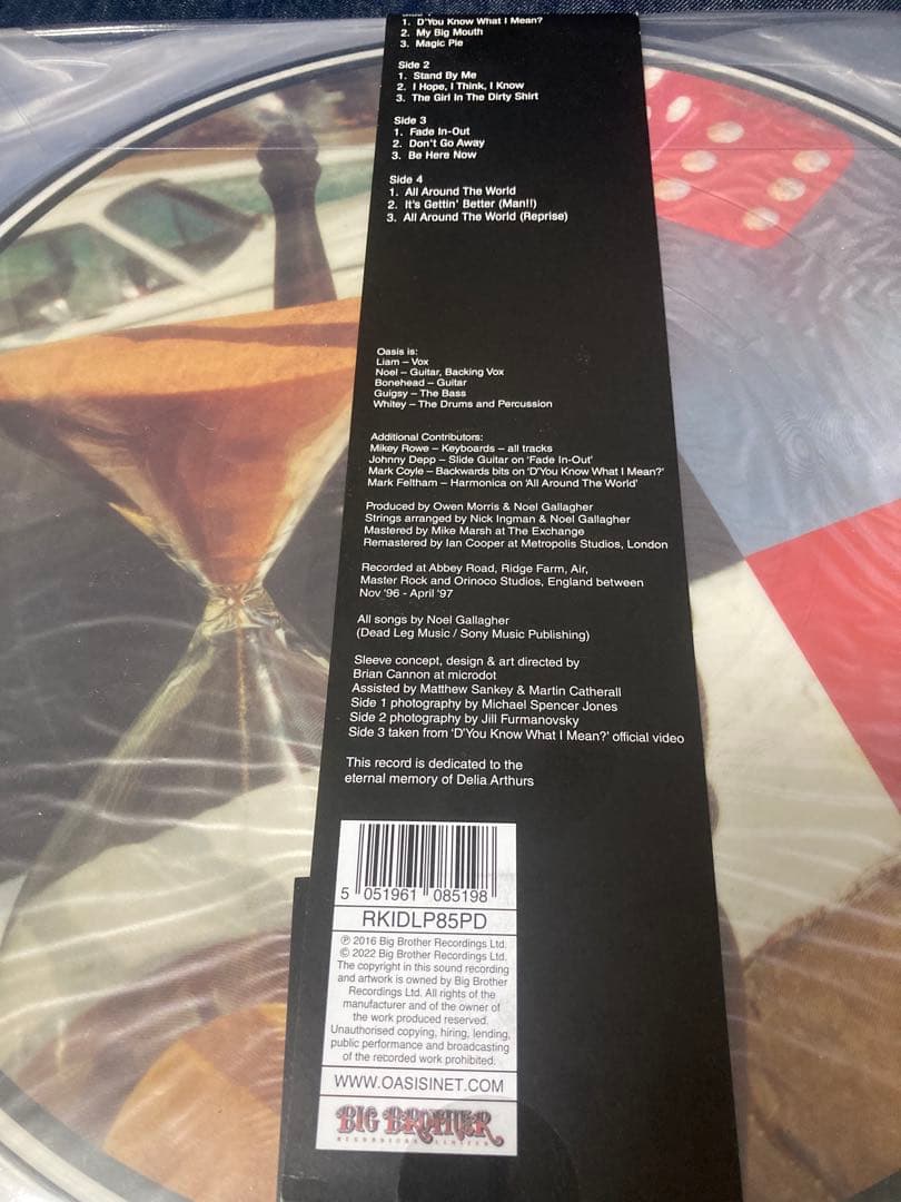Oasis Be Here Now 25周年記念ピクチャーディスク