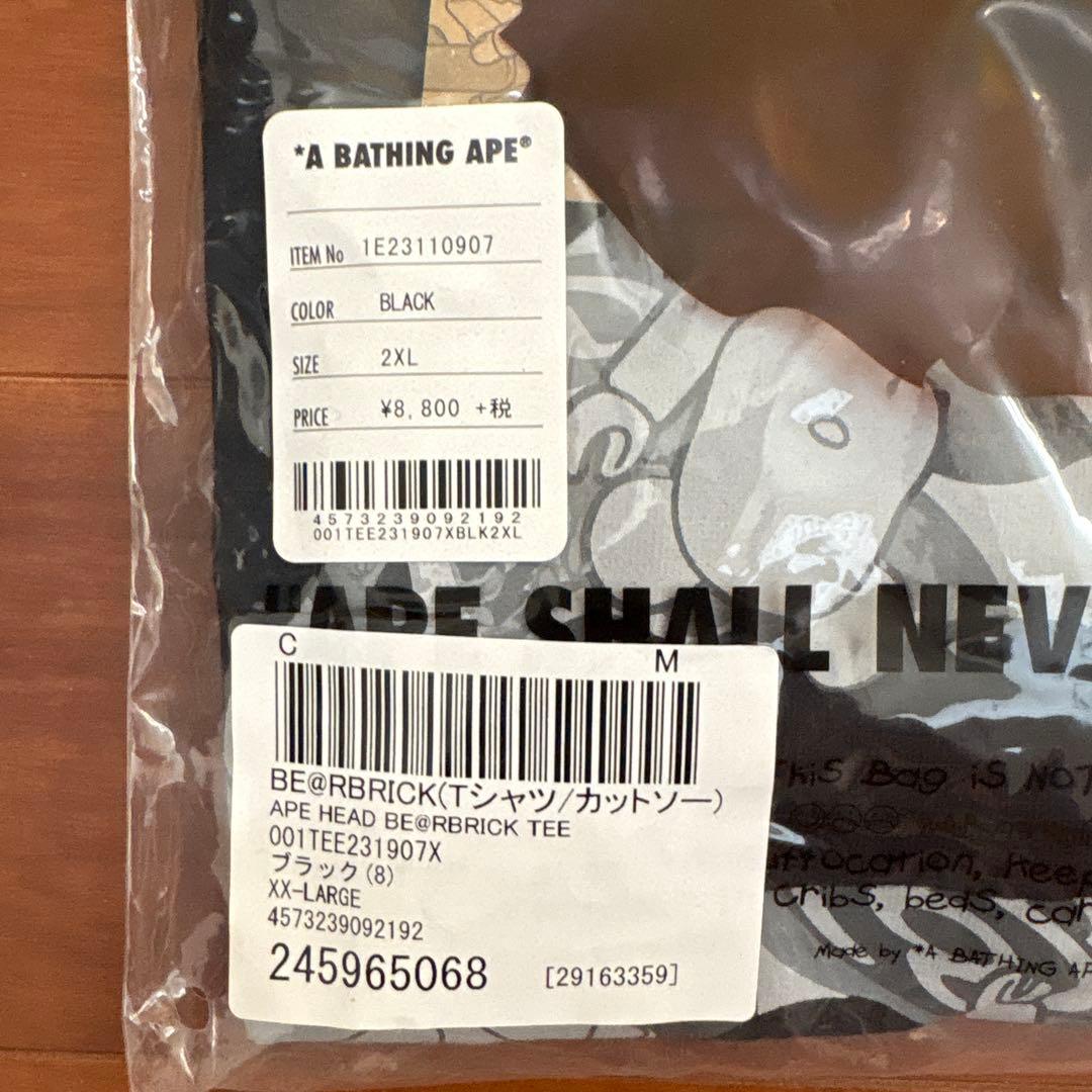 新品未使用　A BATHING APE APE HEAD TEE2XL ブラック