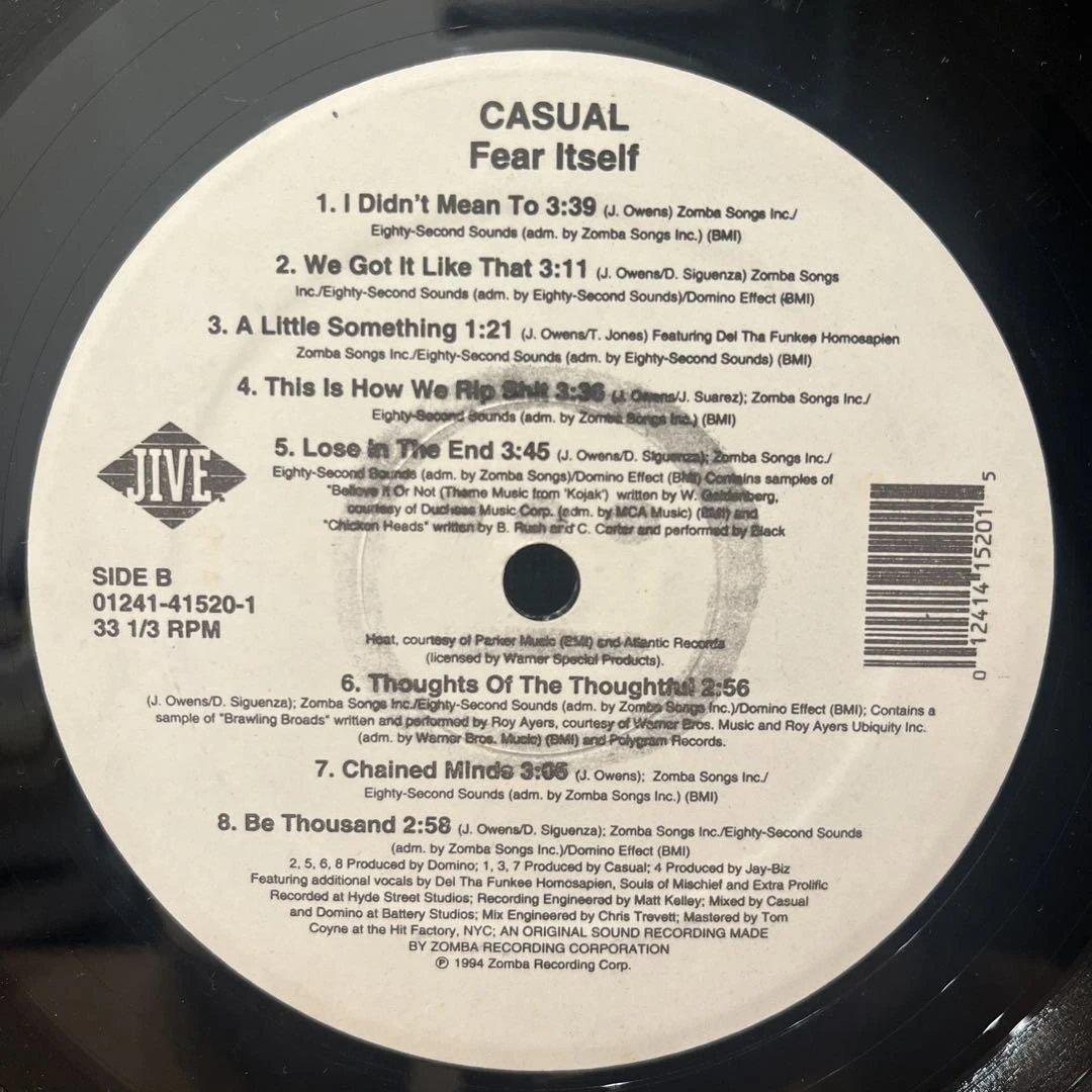 CASUAL Fear Itself LP レコード