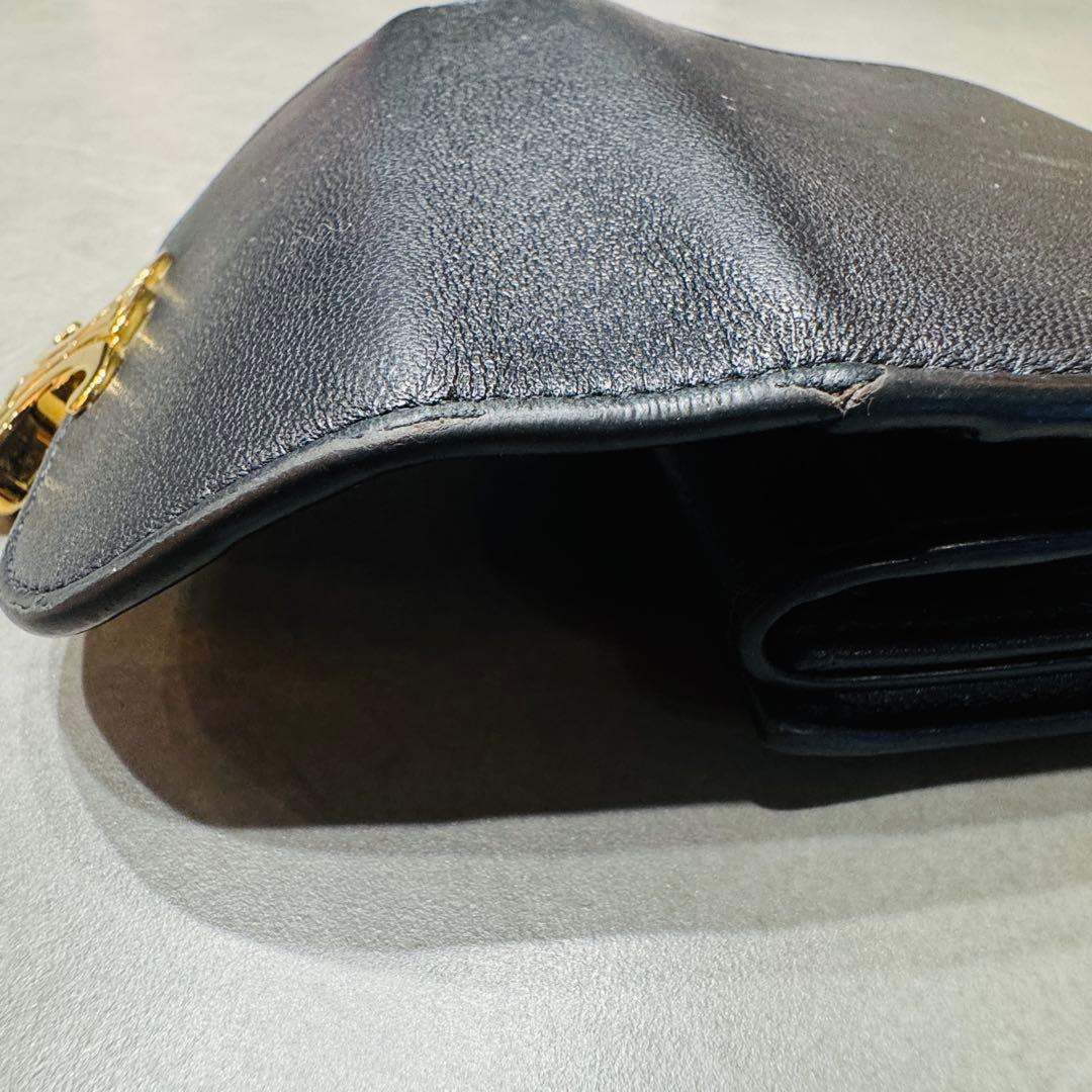 CELINE セリーヌ　スモールフラップウォレット　トリオンフ　ブラック