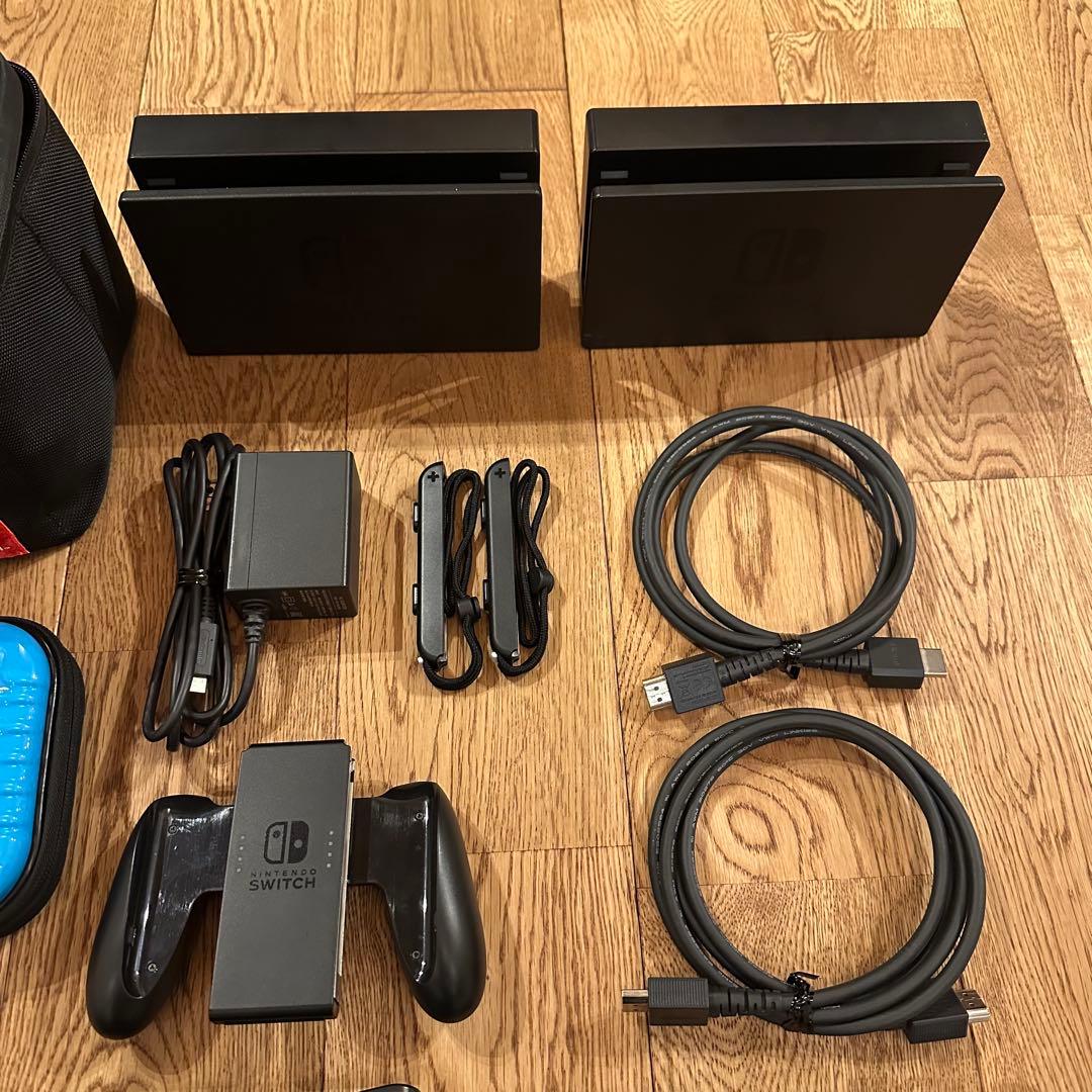 任天堂スイッチ 本体 通常モデル 動作確認済 ドック2台 LANアダプタ付