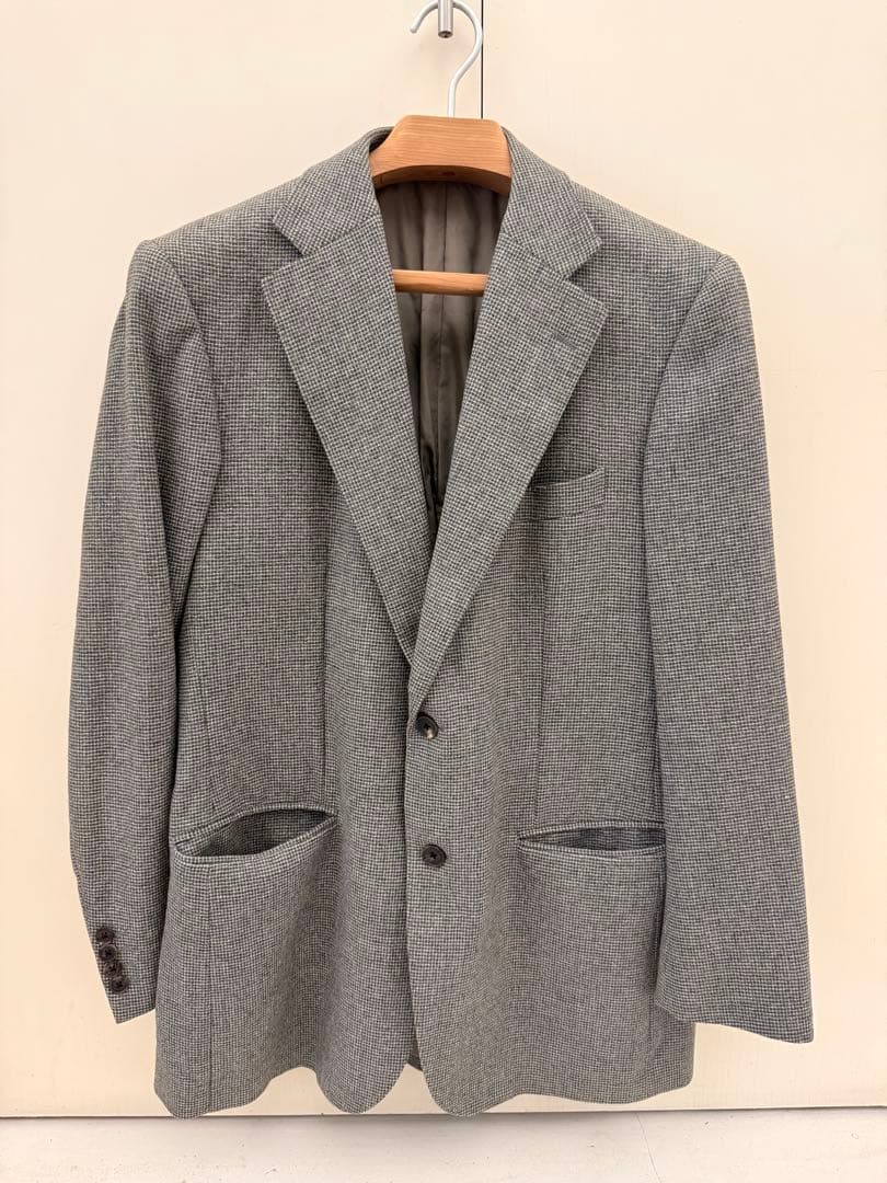 Burberry グレー チェック柄 ビジネスジャケット