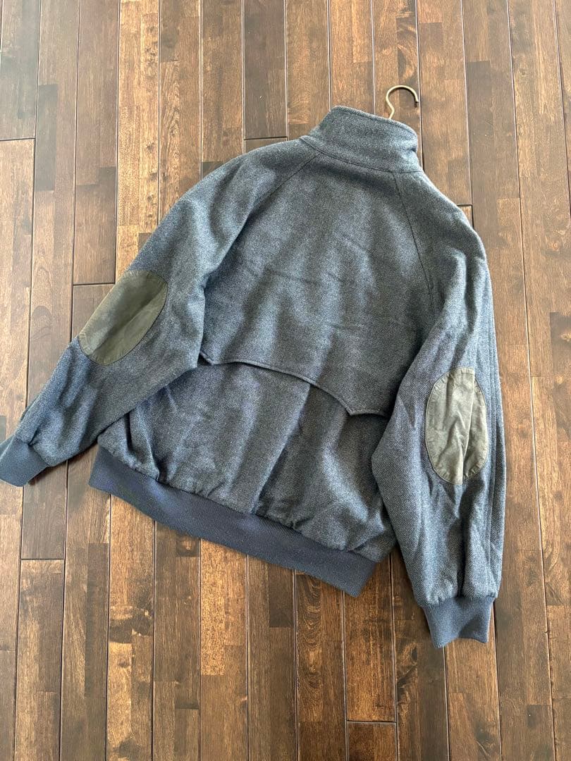 DAKS/90s ハリントンJKT リバーシブル エルボーパッチ ウール×綿 M