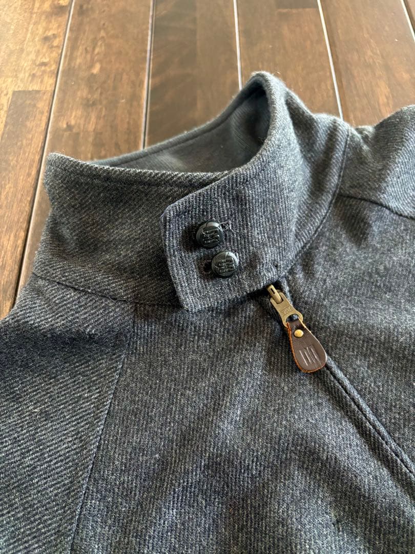 DAKS/90s ハリントンJKT リバーシブル エルボーパッチ ウール×綿 M