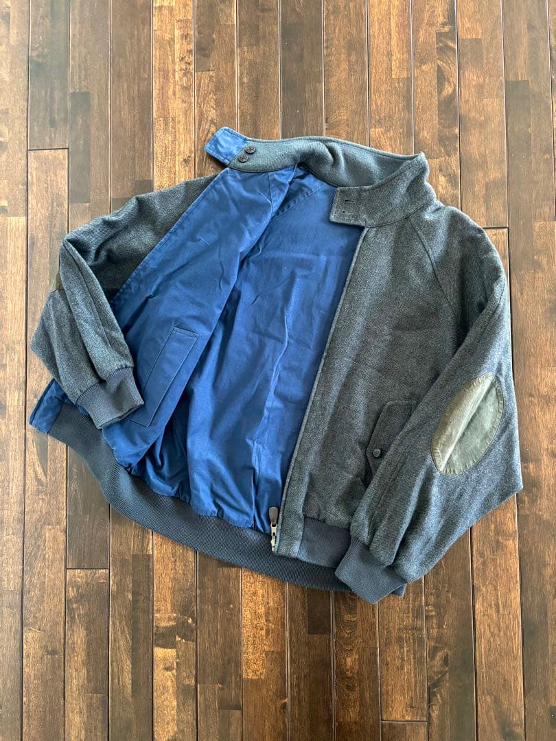 DAKS/90s ハリントンJKT リバーシブル エルボーパッチ ウール×綿 M